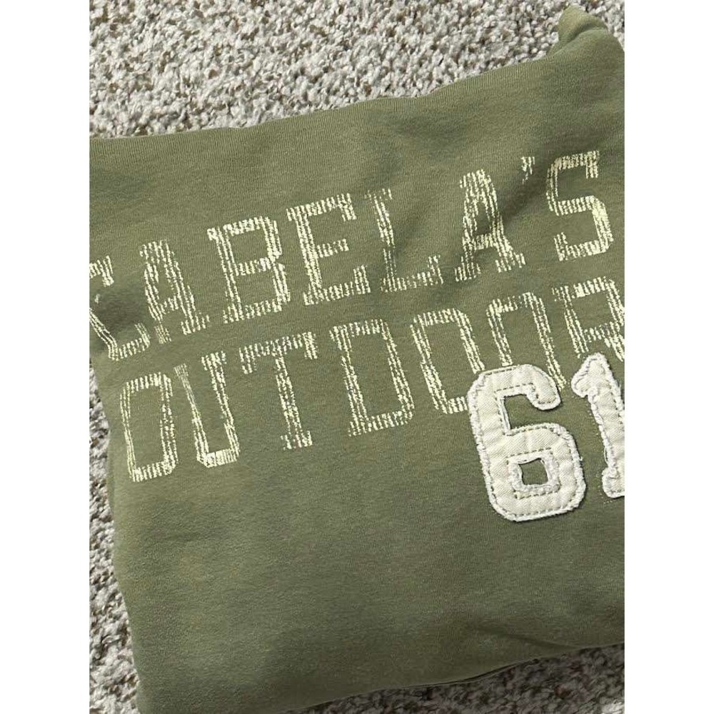 Jansport Cabelas Outdoor 61 Hoodie Mens Small Olive Green Pullover Sweatshirt